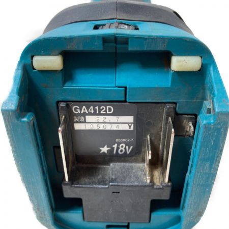  MAKITA マキタ 18V 100mm 充電式ディスクグラインダ (バッテリ1個・ケース付） 充電器なし GA412D ブルー