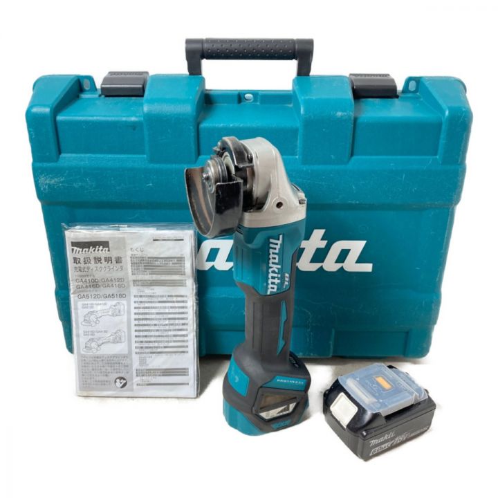 MAKITA マキタ 18V 100mm 充電式ディスクグラインダ (バッテリ1 MAKITA マキタ 18V 100mm 充電式ディスクグラインダ (バッテリ1