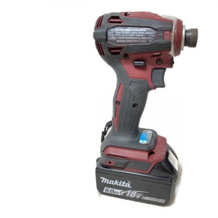  MAKITA マキタ 18V 充電式インパクトドライバ  バッテリ1個・充電器・ケース付 TD172D レッド