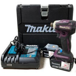 ＊＊ MAKITA マキタ 18V 充電式インパクトドライバ （バッテリ2個・充電器・ケース付） TD172DGXAP パープル Cランク