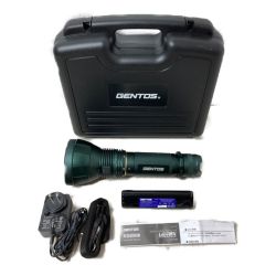 ＊＊ GENTOS ジェントス 充電式LEDフラッシュライト 13000ルーメン ケース付 UT-618R グリーン Sランク