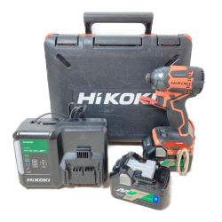 ＊＊ HiKOKI ハイコーキ 36V コードレスインパクトドライバ  （バッテリー2個・充電器・ケース付） WH36DC 2XPS(CS) コーラルストーン Bランク
