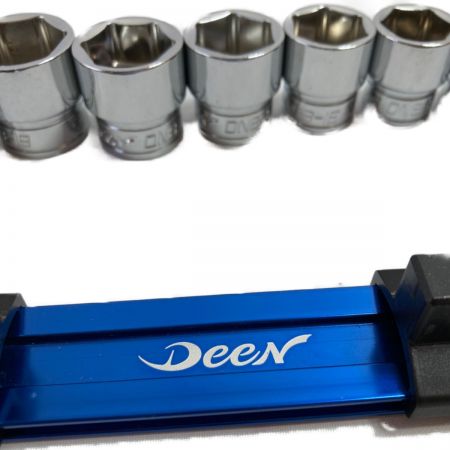  Deen 六角ソケット 差込角9.5mm 14個セット (ホルダー13個用） ブルー