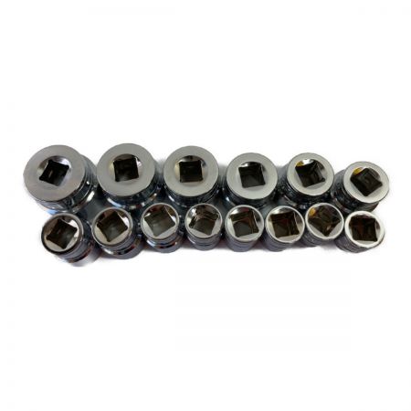  Deen 六角ソケット 差込角9.5mm 14個セット (ホルダー13個用） ブルー