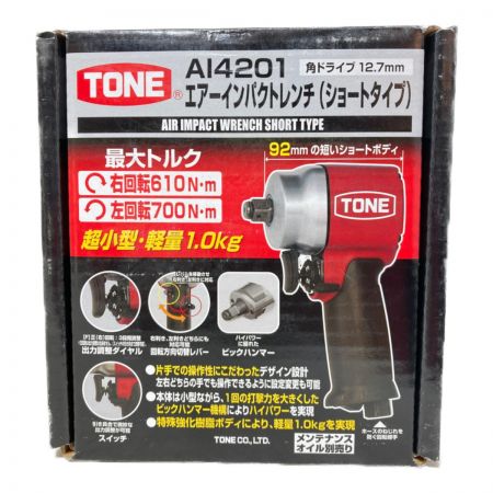  TONE トネ エアインパクトレンチ 差込角12.7mm ショートタイプ AI4201 レッド