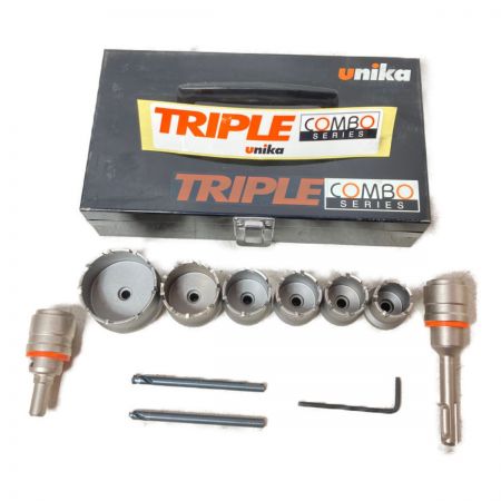  unika 超硬ホールソー トリプルコンボ ツールBOXセット SDS＆ストレートシャンク各1本付 ブラック