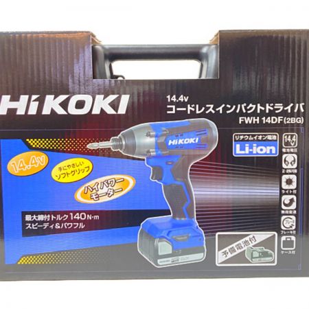  HiKOKI ハイコーキ 14.4V コードレスインパクトドライバ （バッテリ2個・充電器・ケース付） FWH14DF(2BG)