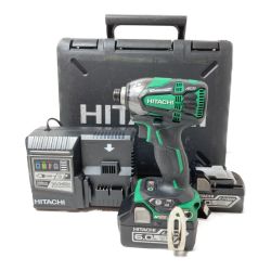＊＊ HITACHI 日立 18V コードレスインパクトドライバ （バッテリ2個・充電器・ケース付） WH18DDL2 グリーン Bランク