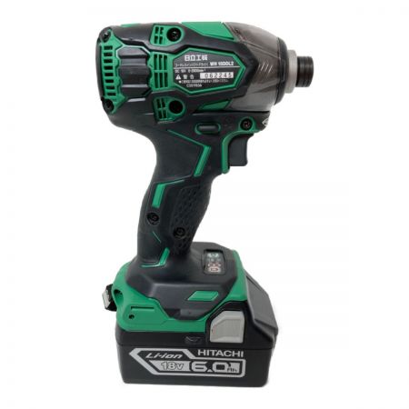  HITACHI 日立 18V コードレスインパクトドライバ （バッテリ2個・充電器・ケース付） WH18DDL2 グリーン