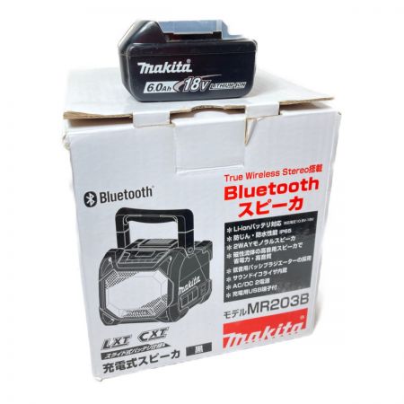  MAKITA マキタ 10.8V~18V 充電式スピーカー Bluetooth バッテリ1個付属 (充電器なし） MR203 ブラック