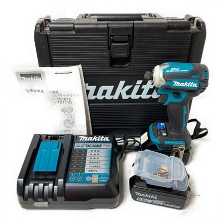  MAKITA マキタ 18V 充電式インパクトドライバ （バッテリ2個・充電器・ケース付） TD171DRGX ブルー