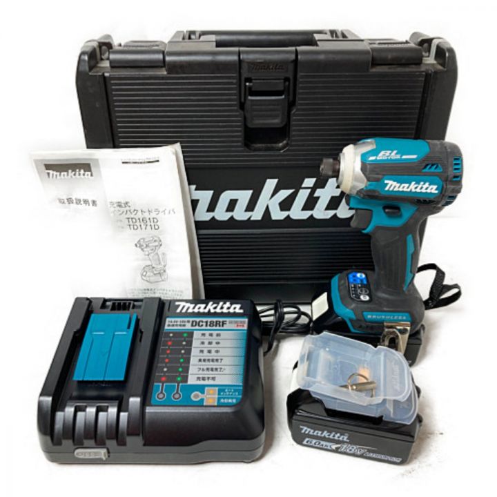 MAKITA マキタ 18V 充電式インパクトドライバ （バッテリ2個・充電器・ケース付） TD171DRGX  ブルー｜中古｜なんでもリサイクルビッグバン