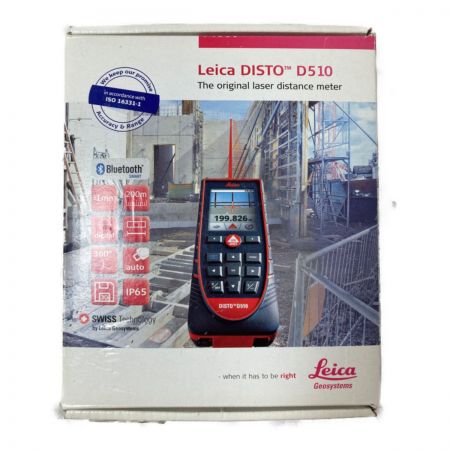  LEICA 赤レーザー距離計 レーザーポインター ケース・取説付 DISTO-D510 ブラック×レッド