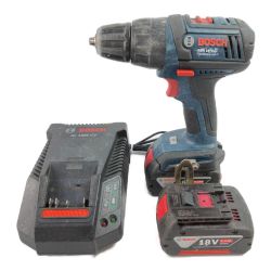 ＊＊ BOSCH ボッシュ 18V コードレスドリルドライバ (バッテリ2個・充電器付） GSR18V-LI ネイビー Cランク