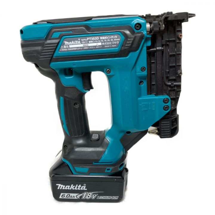 MAKITA マキタ 18V 充電式ピンタッカ (バッテリ1個・充電器・ケース付） PT353D ブルー｜中古｜なんでもリサイクルビッグバン