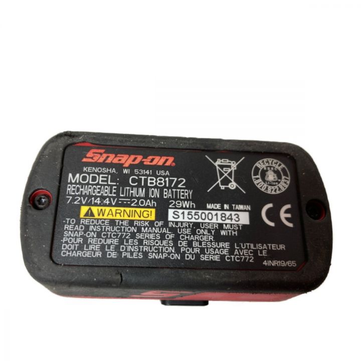 Snap-on スナップオン 7.2V/14.4V コードレスポリッシャー バッテリ1個付 （充電器なし） CTPP761  レッド｜中古｜なんでもリサイクルビッグバン