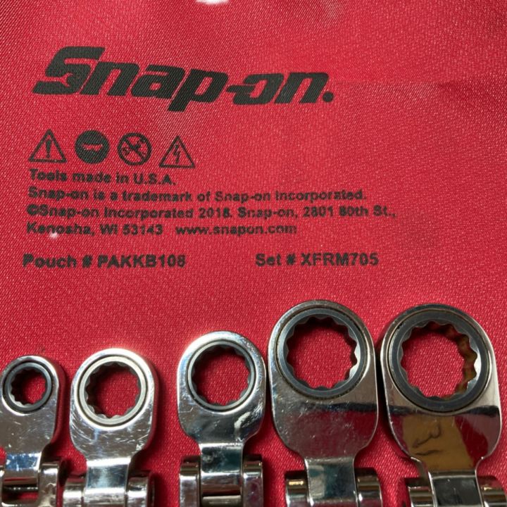 Snap-on スナップオン 高耐久ダブルフレックスラチェッティングボックスレンチ セット  XFRM810/XFRM1214/XFRM1315/XFRM1618/XFRM1719｜中古｜なんでもリサイクルビッグバン