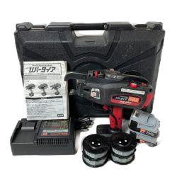 ＊＊ MAX マックス 鉄筋結束機 リバータイヤ  (バッテリ2個・充電器・ケース付） RB-399-B2C ブラック×レッド Cランク