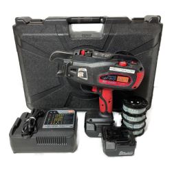 ＊＊ MAX マックス 鉄筋結束機 リバータイヤ  (バッテリ2個・充電器・ケース付） RB-399-B2C ブラック×レッド Cランク