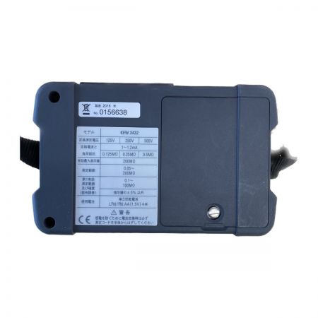  KYORITSU 絶縁抵抗計　3レンジメガ KEW3432 ブラック