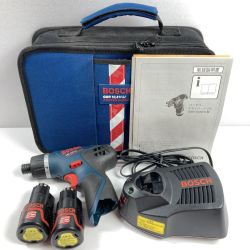 ＊＊ BOSCH ボッシュ 10.8V バッテリードライバドリル （バッテリ2個・充電器・ケース付） GSR10.8V-LI ネイビー Aランク