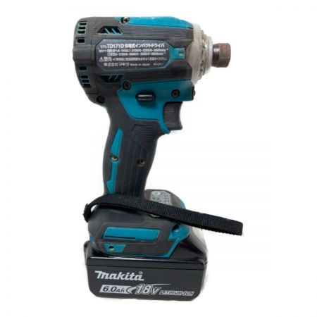  MAKITA マキタ 18V 充電式インパクトドライバ バッテリ1個付属 （充電器なし） TD171D ブルー