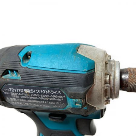  MAKITA マキタ 18V 充電式インパクトドライバ バッテリ1個付属 （充電器なし） TD171D ブルー