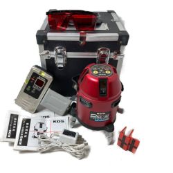 ＊＊ KDS オートラインレーザー81　レーザー墨出し器 (ケース・受光器付) 赤色レーザー DSL-81 ワインレッド Bランク