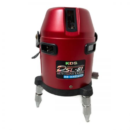  KDS オートラインレーザー81　レーザー墨出し器 (ケース・受光器付) 赤色レーザー DSL-81 ワインレッド