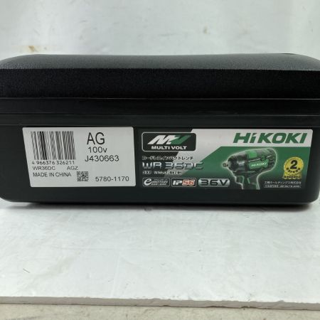  HiKOKI ハイコーキ インパクトレンチ  未使用品 付属品完備 コードレス式 36v WR36DC(2XP) グリーン