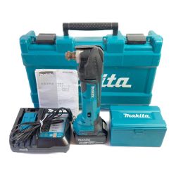 ＊＊ MAKITA マキタ 18V 充電式マルチツール (バッテリ1個・充電器・ケース・先端工具付） TM51D ブルー Cランク