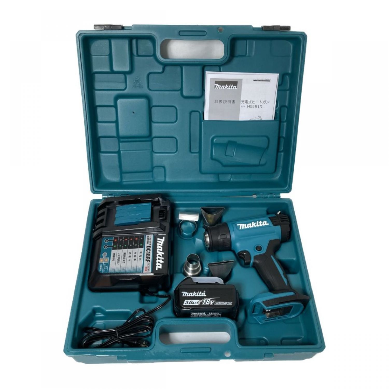 中古】 MAKITA マキタ 18V 充電式ヒートガン バッテリ1個・充電器