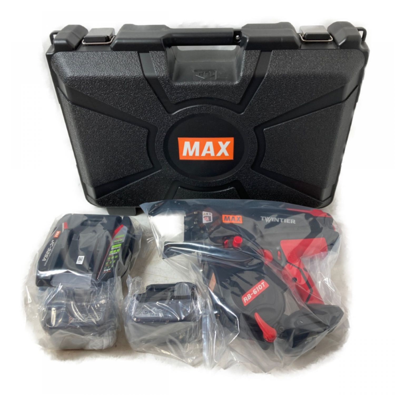 中古】 MAX マックス 鉄筋結束機 ツインタイヤ (バッテリ2個・充電器
