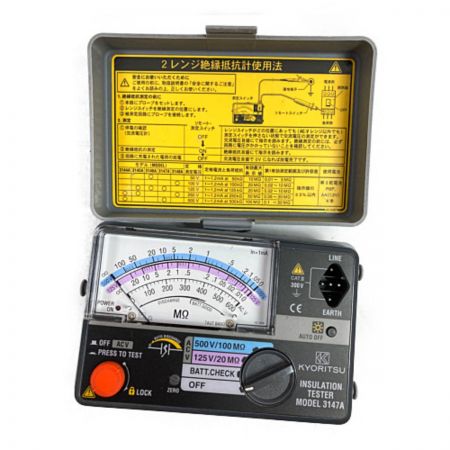  KYORITSU 共立 2レンジ絶縁抵抗計+交流電流測定用クランプメータ・カード型デジタルマルチメータセット ケース付 3147A グレー
