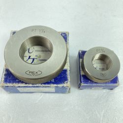 ＊＊ REX レッキス ねじゲージ 2個セット PT1-1/4&3/4 Aランク