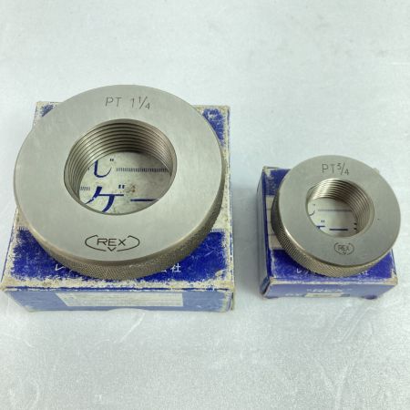  REX レッキス ねじゲージ 2個セット PT1-1/4&3/4