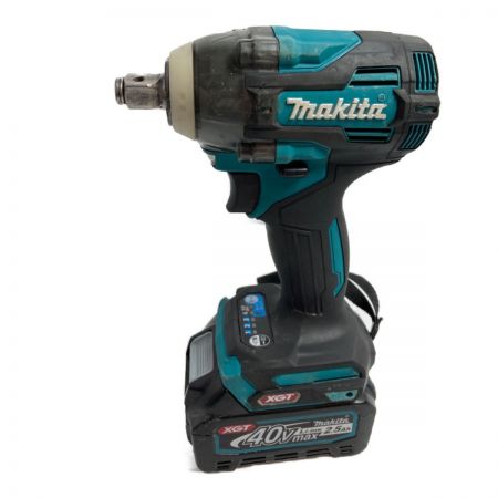  MAKITA マキタ 40Vmax 充電式インパクトレンチ (バッテリ2個・充電器付属）ケースなし TW004G ブルー