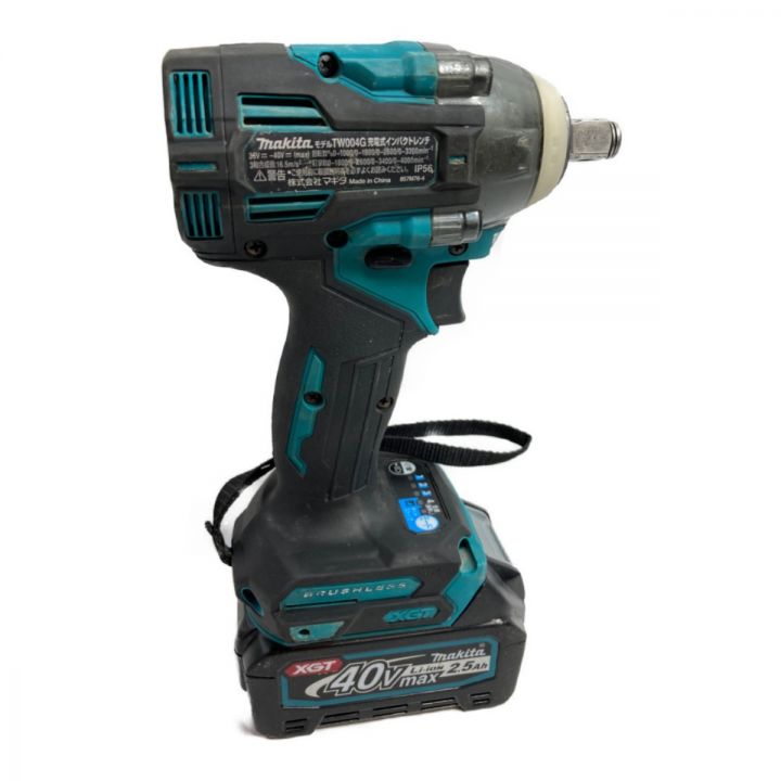 MAKITA マキタ 40Vmax 充電式インパクトレンチ (バッテリ2個・充電器付属）ケースなし TW004G  ブルー｜中古｜なんでもリサイクルビッグバン