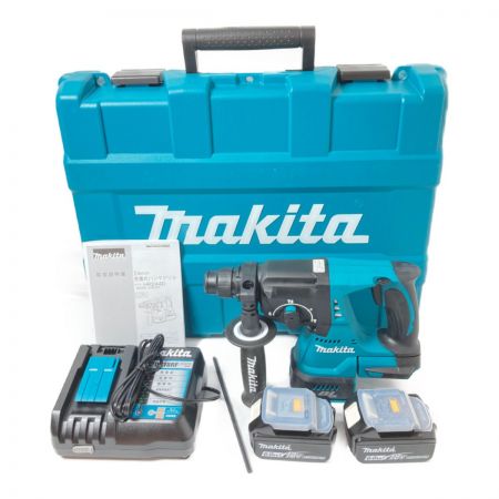  MAKITA マキタ 18V 充電式ハンマドリル 24mm (バッテリ2個・充電器・ケース付） HR244DRGX ブルー