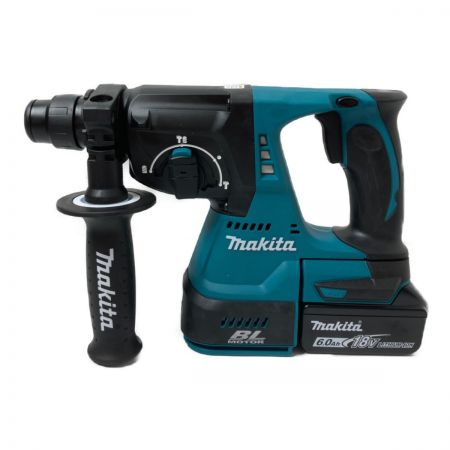  MAKITA マキタ 18V 充電式ハンマドリル 24mm (バッテリ2個・充電器・ケース付） HR244DRGX ブルー