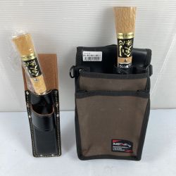 ＊＊ 剣謙心 両刃 刃渡り130mm 鉈 腰袋付 & 片刃 刃渡り110mm 鉈 皮ケース付 セット Sランク