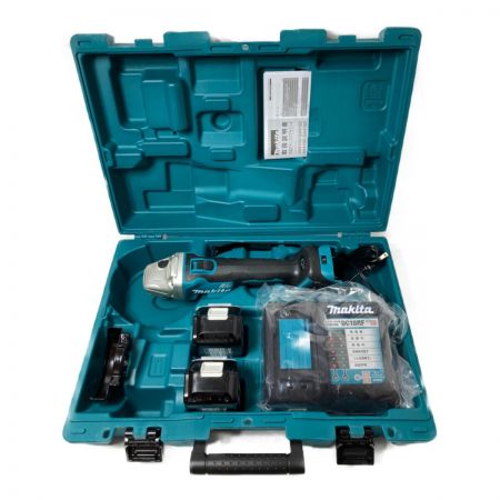  MAKITA マキタ 18V 充電式ディスクグラインダ 100mm  (バッテリ2個・充電器・ケース付） GA412DRGX ブルー
