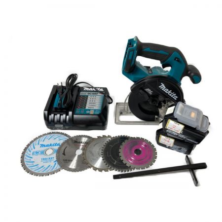  MAKITA マキタ 18V 充電式チップソーカッター (バッテリ2個・充電器・ケース付） CS551DRGXS ブルー