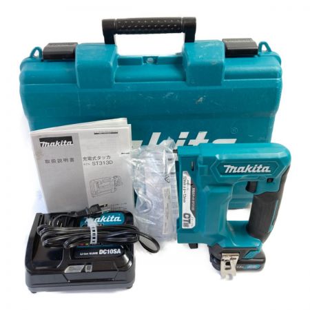  MAKITA マキタ 10.8V 13mm 充電式電動タッカ (バッテリ1個・充電器・ケース付） ST313DSH ブルー