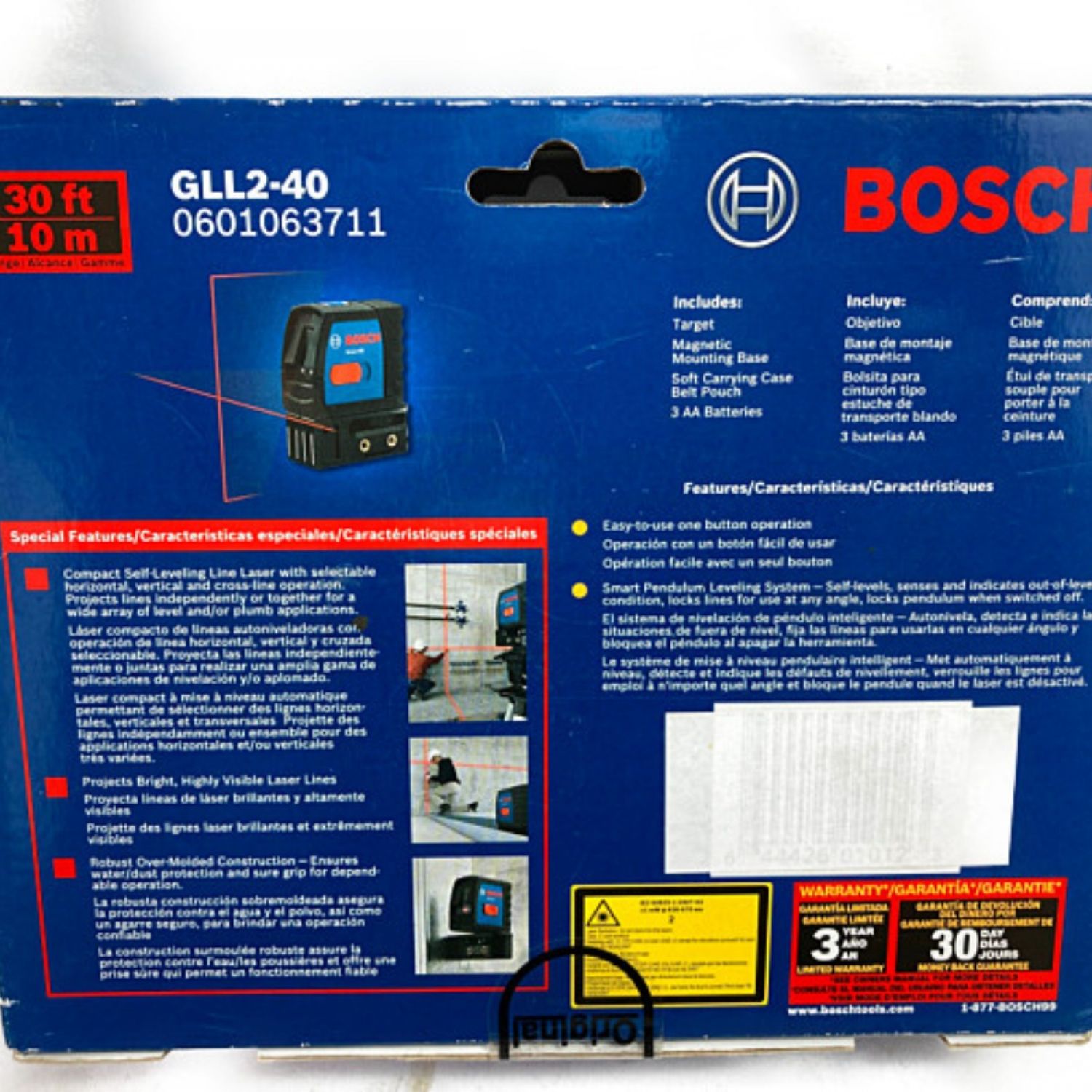 中古】 BOSCH ボッシュ 赤レーザー墨出し器 GLL2-40 ブラック×ブルー S