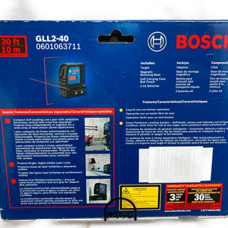 BOSCH ボッシュ 赤レーザー墨出し器 GLL2-40 ブラック×ブルー