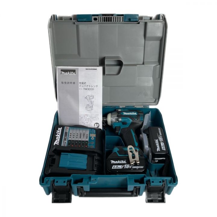 MAKITA マキタ 18V 充電式インパクトレンチ （バッテリ2個・充電器・ケース付） TW300DRGX ブルー｜中古｜なんでもリサイクルビッグバン