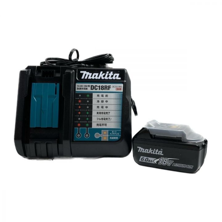 MAKITA マキタ PSEマーク有　純正バッテリー（BL1860B）×1個　急速充電器（DC18RF）　合計2点セット　②  BL1860B+DC18RF ブラック