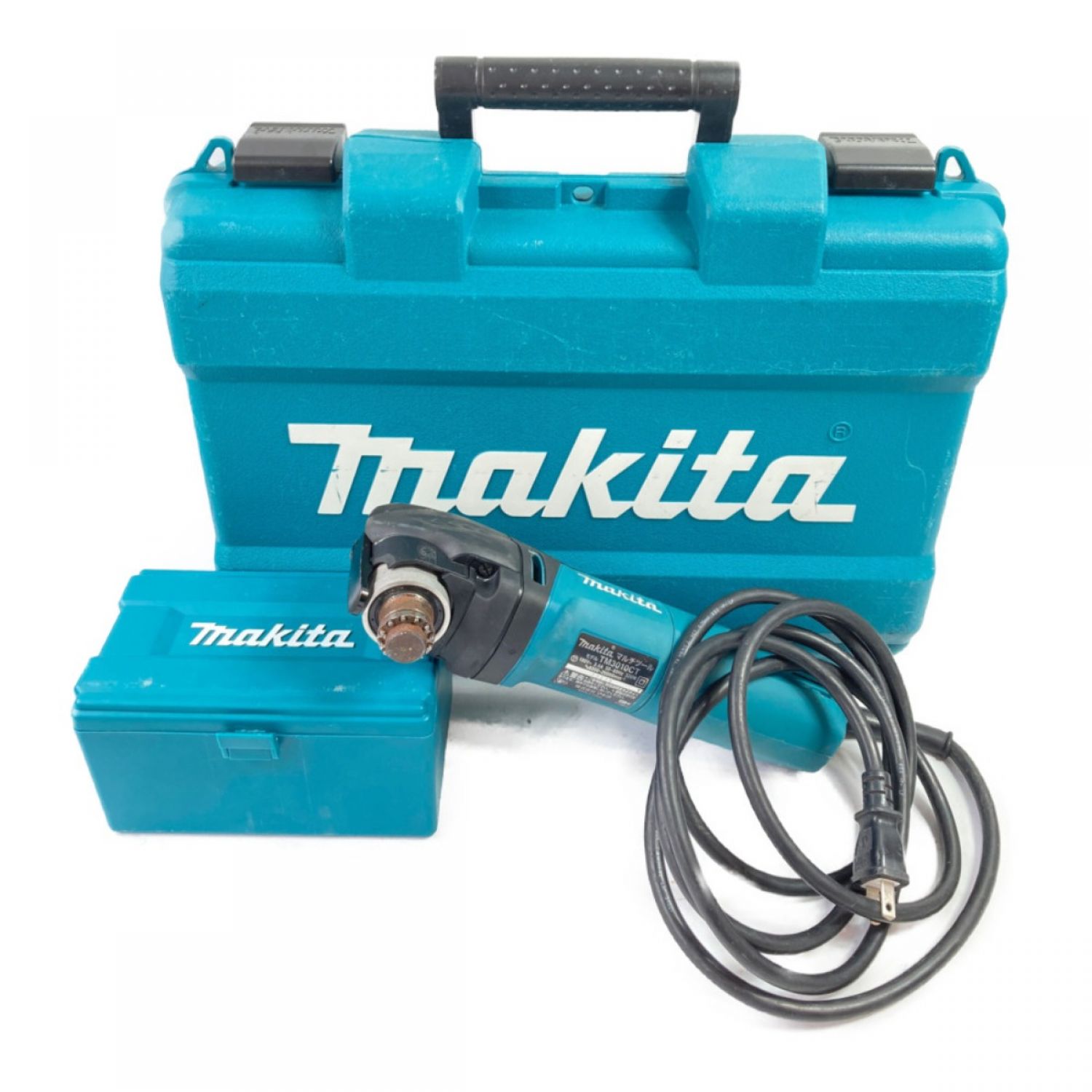 中古】 MAKITA マキタ コード式マルチツール ケース付 TM3010CT ブルー