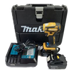 ＊＊ MAKITA マキタ 18V 充電式インパクトドライバ (バッテリ2個・充電器・ケース付） TD172DGXFY フレッシュイエロー Cランク